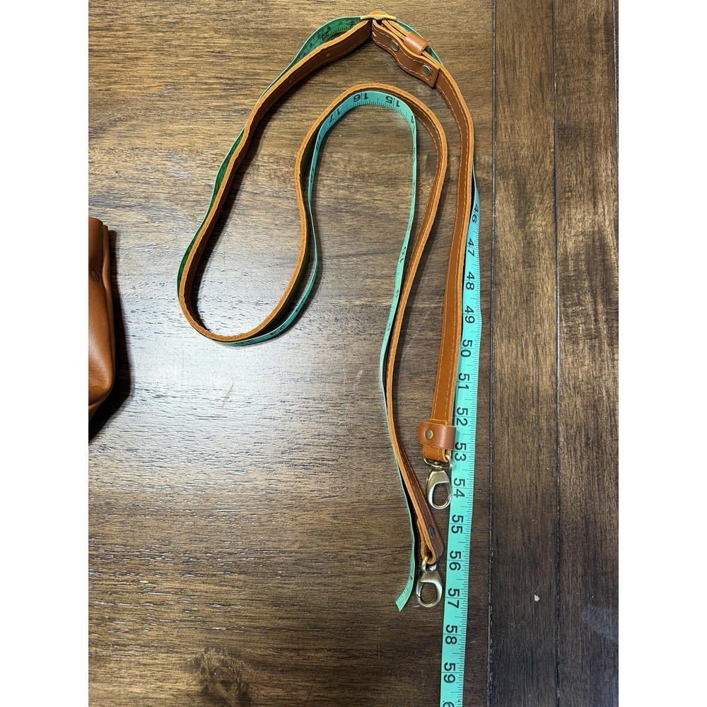 Portland Leather Goods Raindrop Crossbody Bag Purse Honey Small Brown Top Handle - Picture 16 of 16